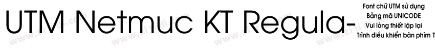 UTM Netmuc KT Regula字体转换